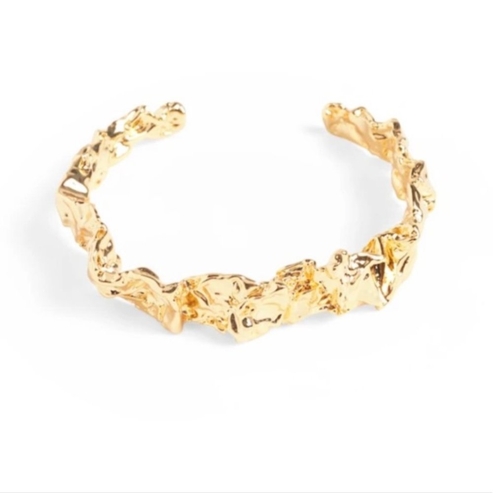 Amber Sceats 24k Gold Plated Emery Cuff Bracelet NEW
